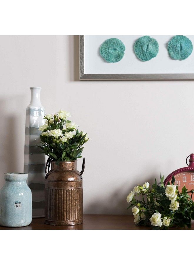 Vickerman Everyday Artificial White Mini Diamond Rose Bush 15" Long Premium Faux Flowers For Wedding Or Home Decor Maintenance Free - Image 4