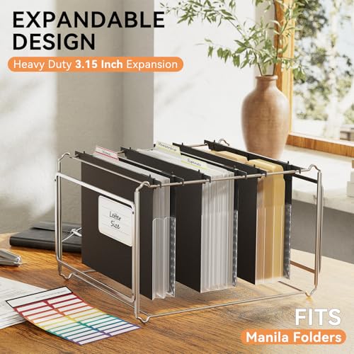 ABC life Plastic Expanding Hanging File Folders,Reinforced 3.15" Hanging Accordian Folder，Large Capacity, Letter Size for Filing Cabinet Tax Filing, Invoices-3pcs - Image 3