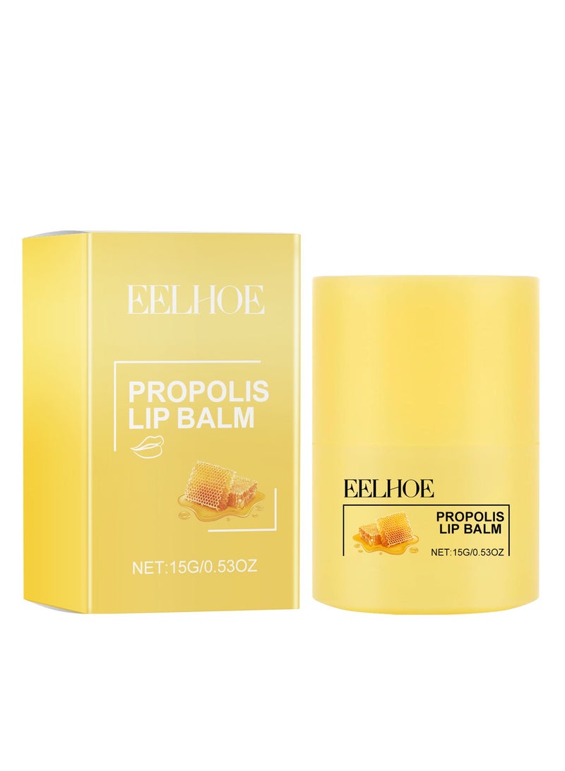إيلهو زبدة الشفاه بالعسل (15 جم) - مانوكا بروبوليس ليبسيرين، بلسم وقناع الشفاه المرطب طوال الليل، ترطيب طويل الأمد لمدة 12 ساعة، تقشير لطيف، موزع ملتوي صحي، - Image 1