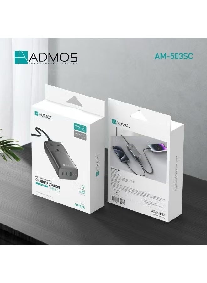 ADMOS AM-503SC 4-in-1 Full Metallic Fast Charging Desktop Station - Image 1