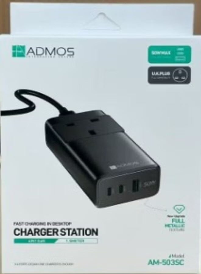 ADMOS AM-503SC 4-in-1 Full Metallic Fast Charging Desktop Station - Image 2