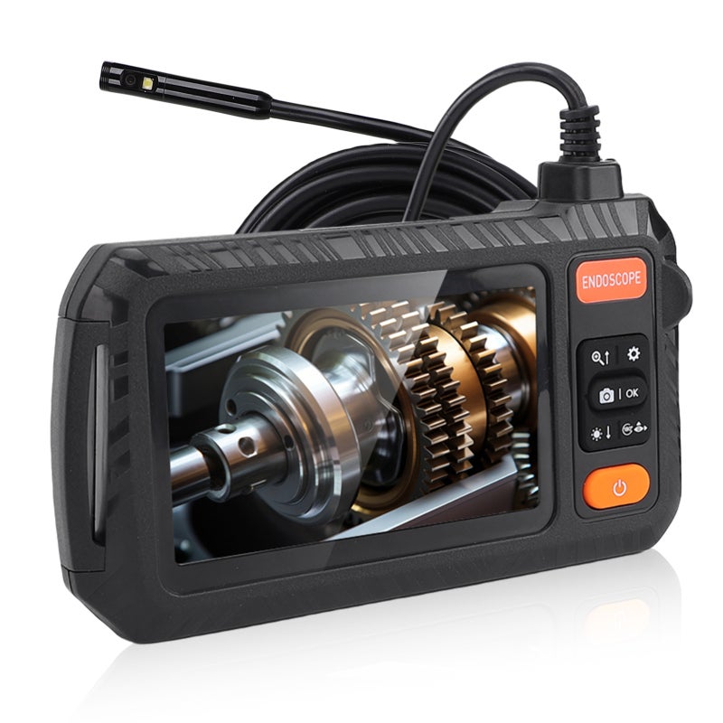 1080P Borescope Sewer Dual Lens Inspection Camera with 8 LED Lights and 3 Brightness 180° Rotating Camera with 32GB Memory Card 6.5ft Semi-rigid Cable for Appliance Maintenance/ Drain Inspection Dual Lens - Image 2