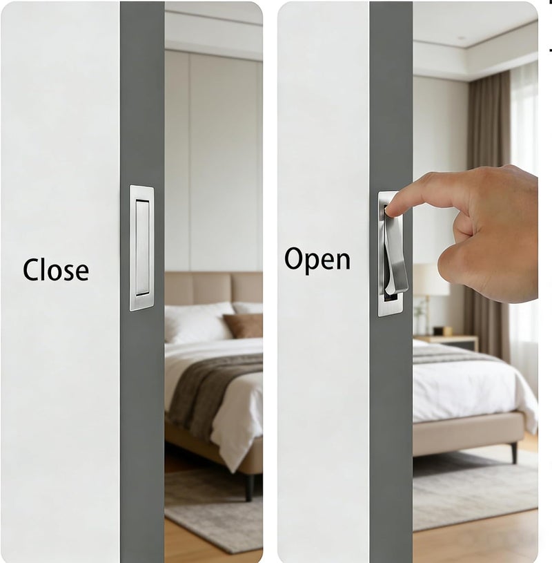 Dontay Pocket Pull Handle, Edge Pull, Professional Stainless Steel 304, Flush Mount for Sliding Door (Satin Nickel, 5) - Image 4