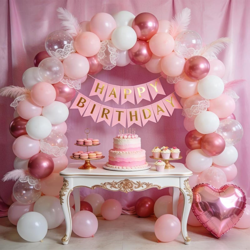 CIPAZEE Pink Curtains Backdrop for Parties, Wrinkle-Resistant Pink Photo Backdrop Curtains Drapes for Party Birthday Wedding Decoration Photography,5ft x 10ft, 2 Panels - Image 5