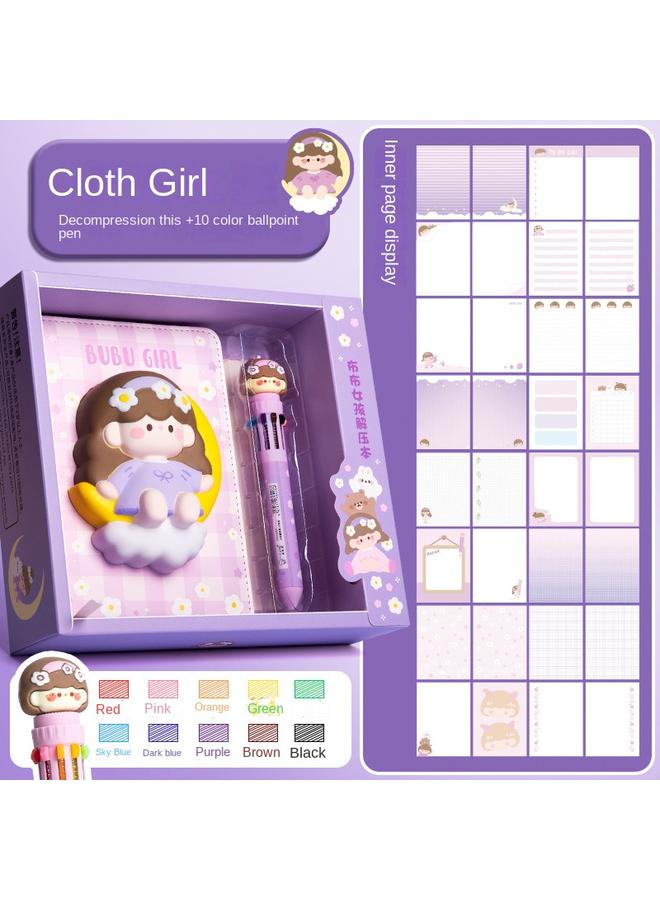 Bluejw Super Cute Q Bomb Decompression Cute Girls Decompression This Primary School Students Notepad Hand Account Suit Exercise Book Super Ins - Image 1