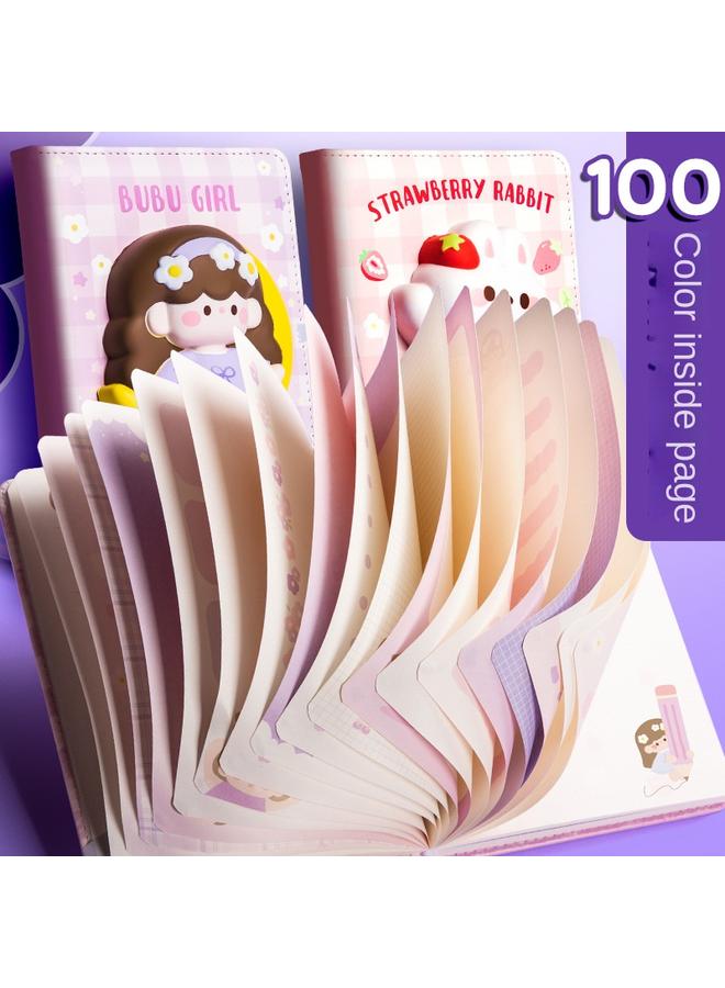 Bluejw Super Cute Q Bomb Decompression Cute Girls Decompression This Primary School Students Notepad Hand Account Suit Exercise Book Super Ins - Image 5