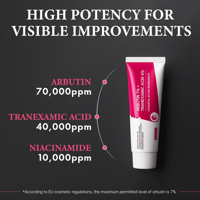 EELHOE Arbutin 7% + Tranexamic Acid 4% Cream, 70,000ppm Arbutin & 40,000ppm TXA,Moisturizing, Hydrating, Even Skin Tone,Reduces Dark Spots & Pigmentation, 1.76 fl.oz (1) - Image 5