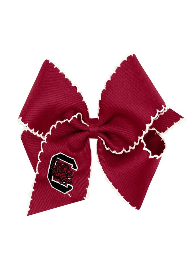 Wee Ones Divine Creations Girls' Collegiate Themed Game Day Logo Print Hair Bow by Wee Ones on a WeeStay Clip, Moonstitch, King, South Carolina - Image 1