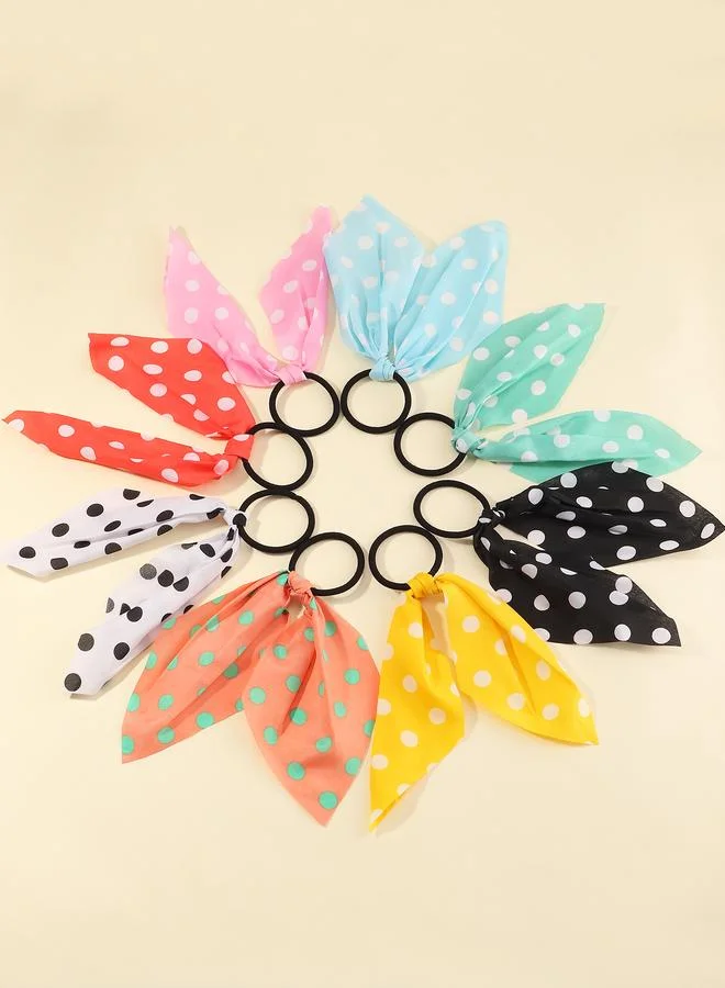 تايك تو Set of 8 - Dot Bow Hair Ties