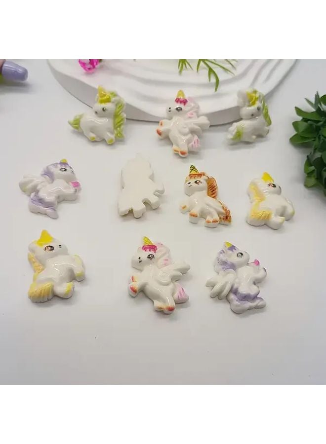 12pcs Mix And Match Resin Unicorn Charms For DIY Crafts And Shoe Decorations - Image 5
