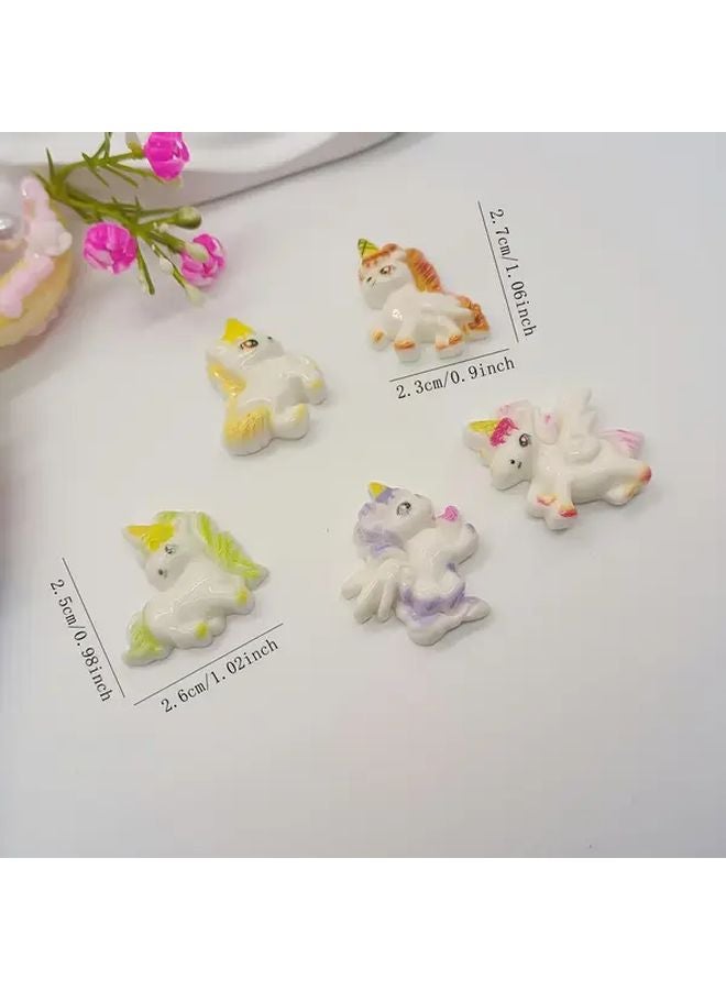 12pcs Mix And Match Resin Unicorn Charms For DIY Crafts And Shoe Decorations - Image 4