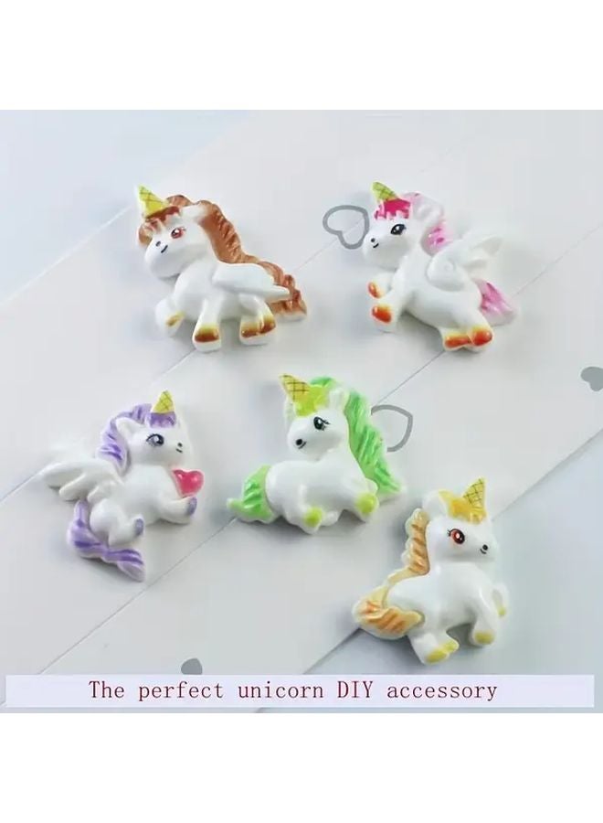 12pcs Mix And Match Resin Unicorn Charms For DIY Crafts And Shoe Decorations - Image 3