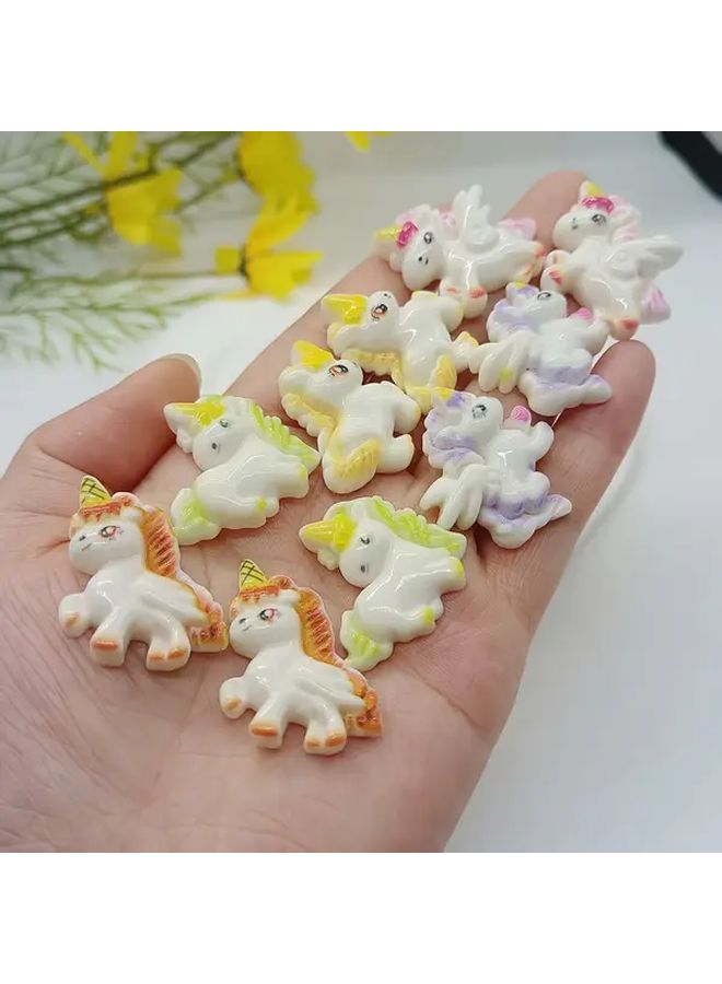 12pcs Mix And Match Resin Unicorn Charms For DIY Crafts And Shoe Decorations - Image 2