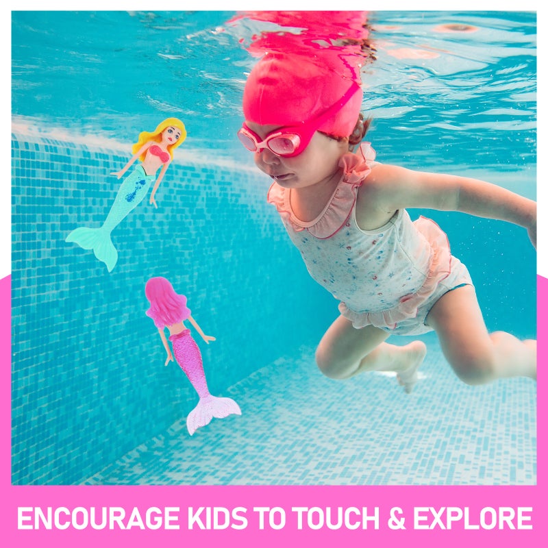8pcs Mermaid Dive Toys For Pools Funny Small Pool Floating Mermaid Toys Portable Small Models Swimming Floating Playset - Image 4
