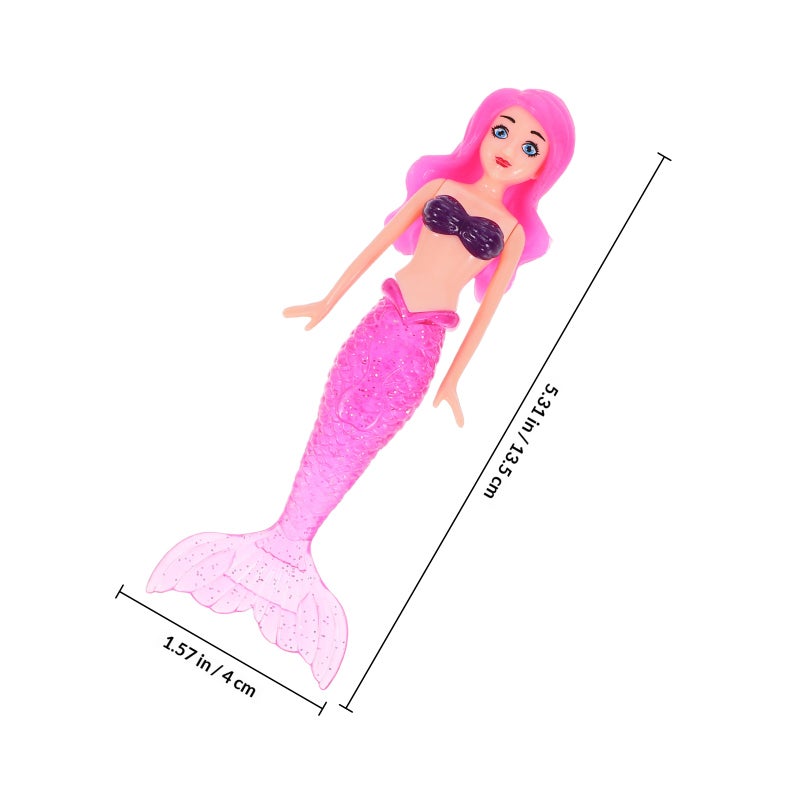8pcs Mermaid Dive Toys For Pools Funny Small Pool Floating Mermaid Toys Portable Small Models Swimming Floating Playset - Image 2