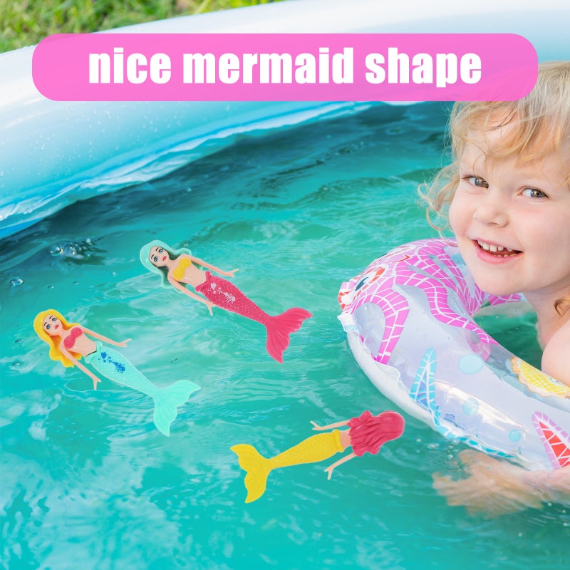 8pcs Mermaid Dive Toys For Pools Funny Small Pool Floating Mermaid Toys Portable Small Models Swimming Floating Playset - Image 5