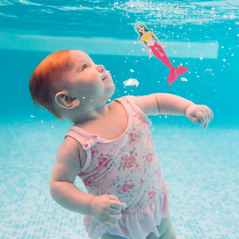 8pcs Mermaid Dive Toys For Pools Funny Small Pool Floating Mermaid Toys Portable Small Models Swimming Floating Playset - Image 3