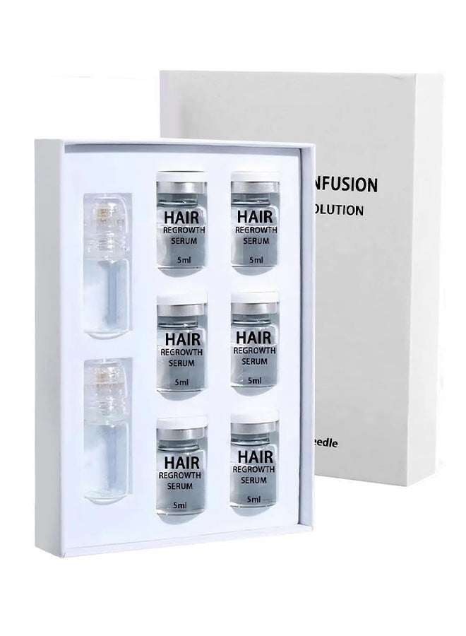 GLOV Microneedle Infusion Hairregrowth Solution, Alphainfuse Hair Regrowth System, Painless Microneedle Infusion Hairregrowth Solution, Scalp Nourishing Oil, Damage Repair, Loss Prevention, Enhances Thick Hair For Men Women #2+6 - Image 1