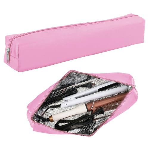 Suafrnut Professional Hot Hair Tools Organizer Bag Portable Travel Heat Resistant Storage Case Pouch for Curling Irons, Flat Irons, Hair Straightener and Styling Tools(17.7" x 3.2"x 3.2") - Image 1