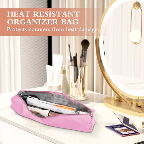 Suafrnut Professional Hot Hair Tools Organizer Bag Portable Travel Heat Resistant Storage Case Pouch for Curling Irons, Flat Irons, Hair Straightener and Styling Tools(17.7" x 3.2"x 3.2") - Image 2