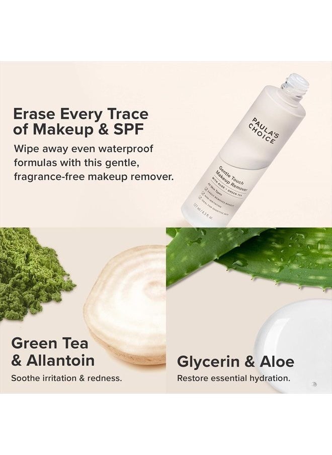 PAULA'S CHOICE - Gentle Touch Oil Free Waterproof Makeup Remover, Aloe & Green Tea, Non-Irritating, 4.3 Ounce - Image 1
