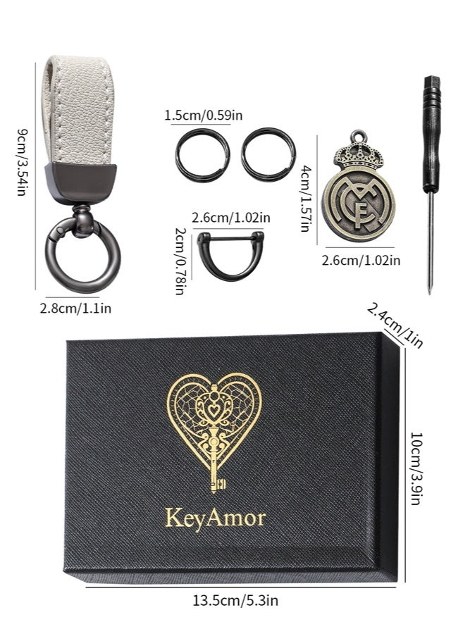 KeyAmor lux sport keychain real madrid keychain with fancy gift box perfect gift for men - Image 3
