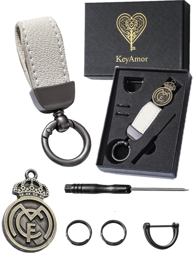 KeyAmor lux sport keychain real madrid keychain with fancy gift box perfect gift for men - Image 1