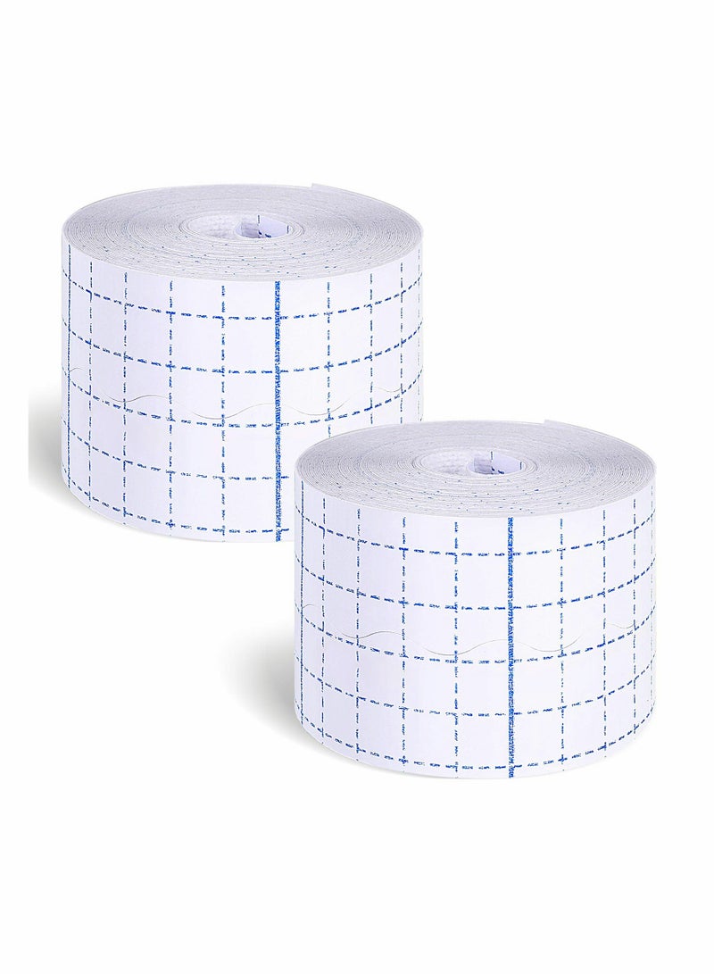 SYOSI Non-Woven Cover Roll Stretch Tape Non-Woven Adhesive Bandages Breathable Bandage Tape Cohesive Wrap Bandages Protective Stretch Bandage Roll Film (2 Rolls 2 Inch x 10.94 Yard)  - Image 1