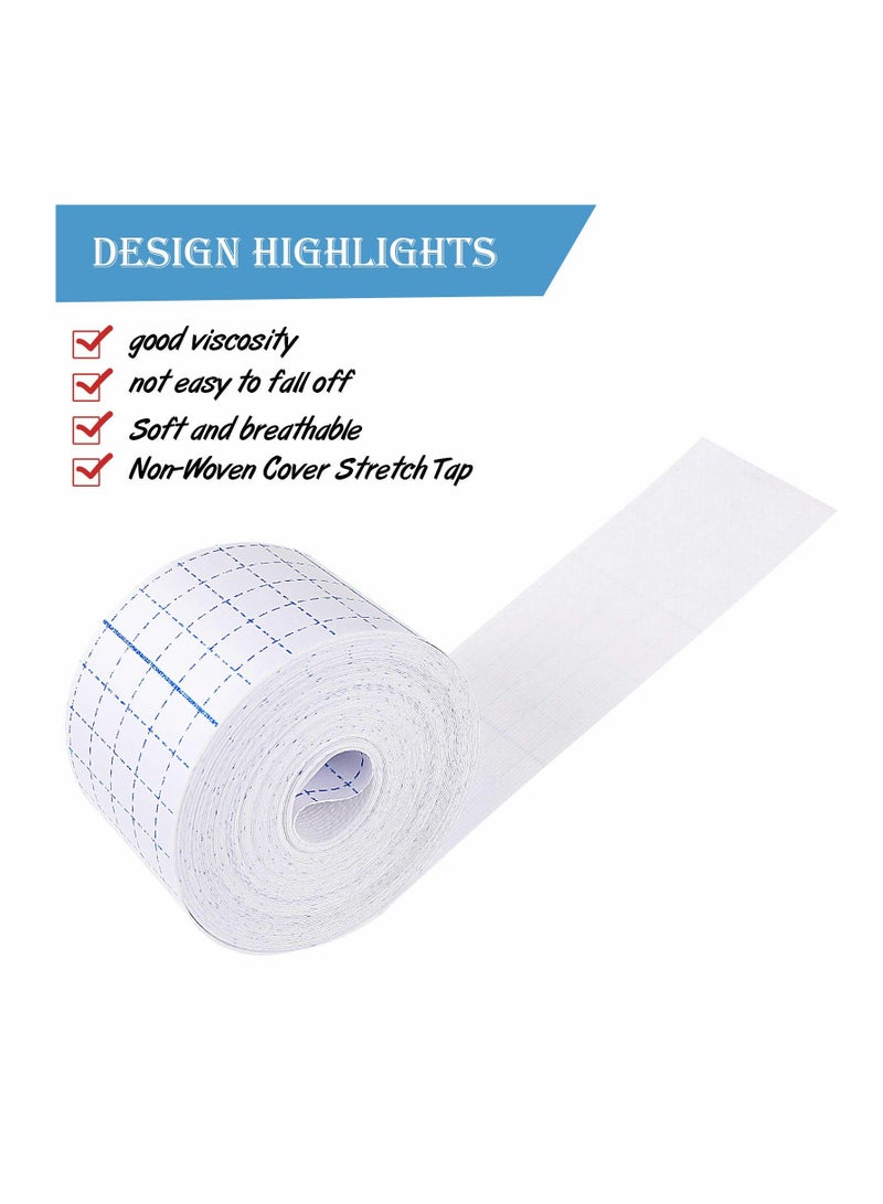SYOSI Non-Woven Cover Roll Stretch Tape Non-Woven Adhesive Bandages Breathable Bandage Tape Cohesive Wrap Bandages Protective Stretch Bandage Roll Film (2 Rolls 2 Inch x 10.94 Yard)  - Image 5