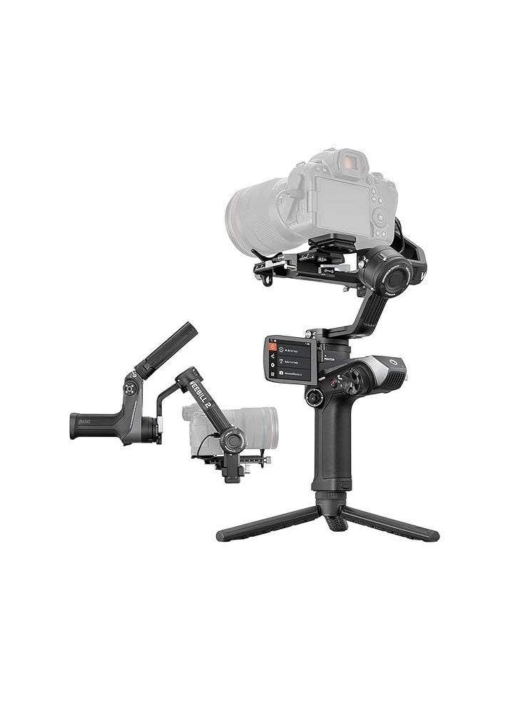 زيون - مثبت كاميرا Zhiyun Weebill 2، مثبت ثلاثي المحاور محمول باليد لكاميرات DSLR والكاميرات بدون مرآة مع شاشة لمس قابلة للطي، حمولة 8.8 رطل D لكاميرات Sony وCanon وNikon وPanasonic وLumix وFujifilm - Image 1