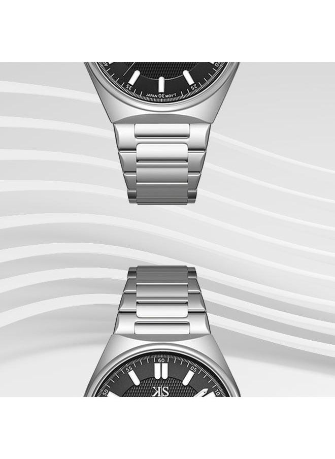 KENNETH SCOTT Kenneth Scott K24016-SBSB Men's Analog Display Watch & Stainless Steel Strap Silver  - Image 5