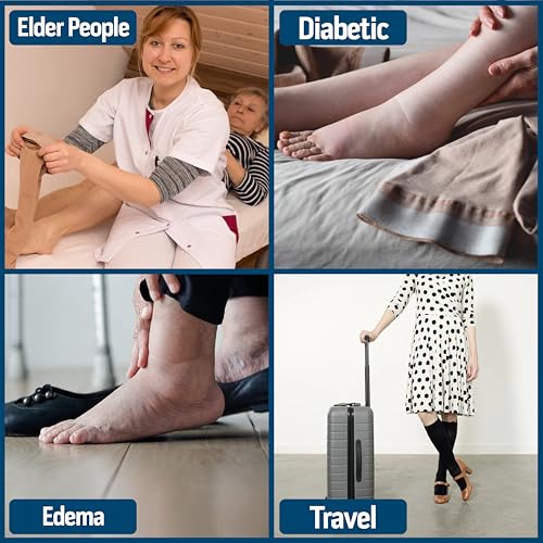 Diamond Star 6 Pairs Diabetic Socks Over The Calf Knee High Premium Cotton Socks Mens Size 1013 Big Tall Size 1316 US Numeric 10 13 Regular Regular 6 Pairs Khaki - Image 5