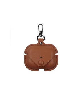 Genuine Leather Case Compatible with AirPods Pro Case, Protective Cover for Apple AirPods pro Case Headphones EarPods, Soft Leather Cover with Keychain Hook