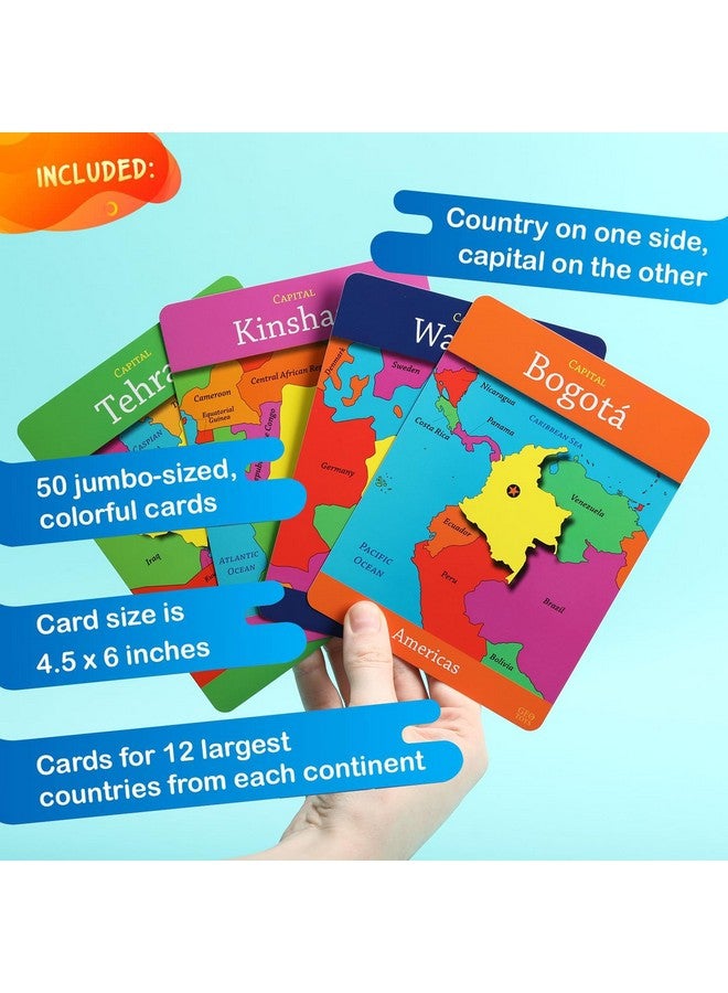 Geotoys GeoCards, World Flash Cards Geography Game, Kid Card Games for Home, School, Countries and Capitals Flash Cards, Kids Game Ages 4 and Up - Image 5