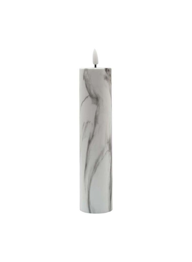 Pan Home Marbled LED Pillar Candle - White - Image 4