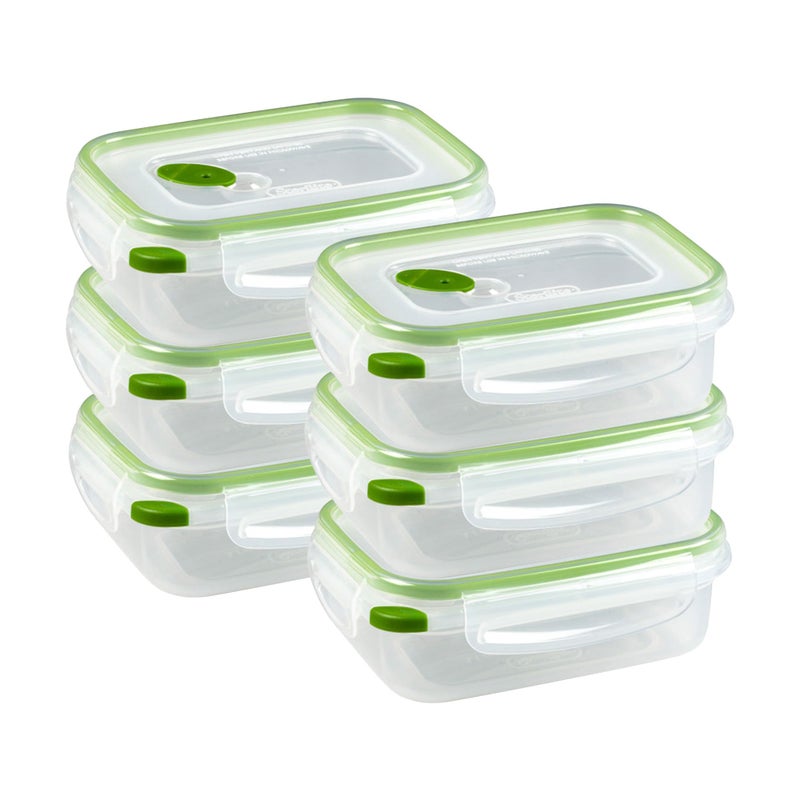Sterilite STERILITE 0311 Ultra Seal 31 Cup Rectangle Food Storage Container Clear Green See Through Lid  Base With New Leaf Accents