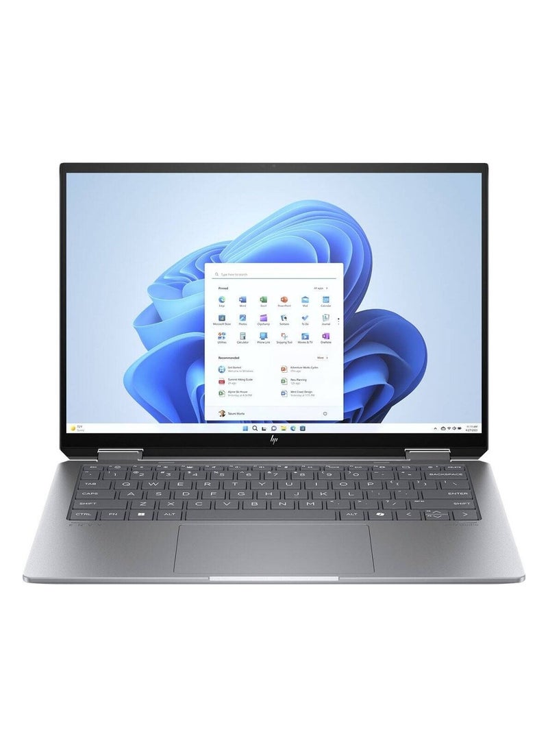 HP (Upgraded Version) Envy x360 14-fc0023dx 2-in-1 Touchscreen Laptop With 14-Inch Display, Core Ultra 7 155U Processor/16GB RAM/1TB SSD/Intel Iris XE Graphics/Windows 11 Home English Meteor Silver English Meteor Silver - Image 2