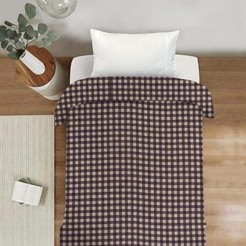 BELVOSTUM Soft Cotton Duvet Cover for Single Bed | Printed Quilt & Blanket Cover | Razai Cover with Zipper Closure | Soft & Breathable Bedding Cover (90X60) Inches (Brown) - Image 4