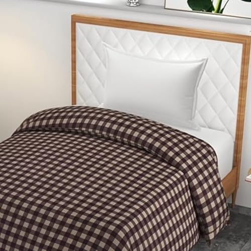 BELVOSTUM Soft Cotton Duvet Cover for Single Bed | Printed Quilt & Blanket Cover | Razai Cover with Zipper Closure | Soft & Breathable Bedding Cover (90X60) Inches (Brown) - Image 5
