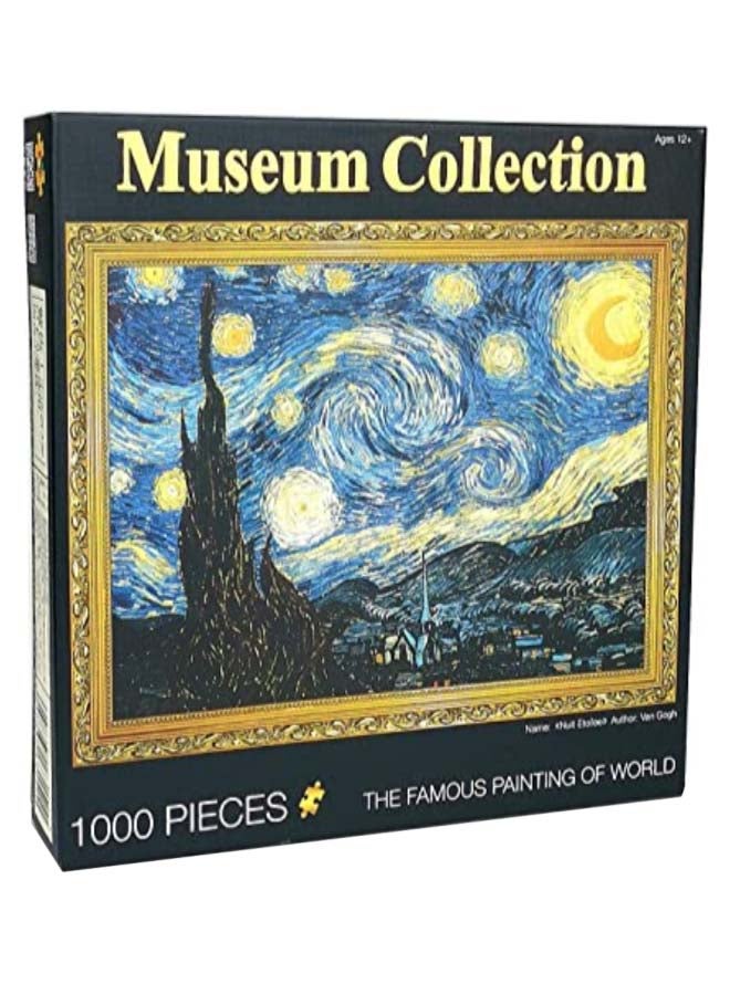 لعبة أحجية تركيب الصور بشكل اللوحة الفنية ستاري نايت، للفنان  فينسنت فان جوخ - 1000 قطعة 70 x 50سم - Image 1