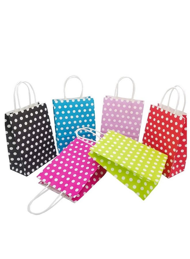 Aakriti Paper Gift Bags with Handles Polka Dot Paper Party Favor Bags for Kid’s Birthday Baby Shower Wedding Festivals Holiday Party (10 x8x3 Inch (Pack of 25), Gift Bags Polka Dot Assorted) - Image 2