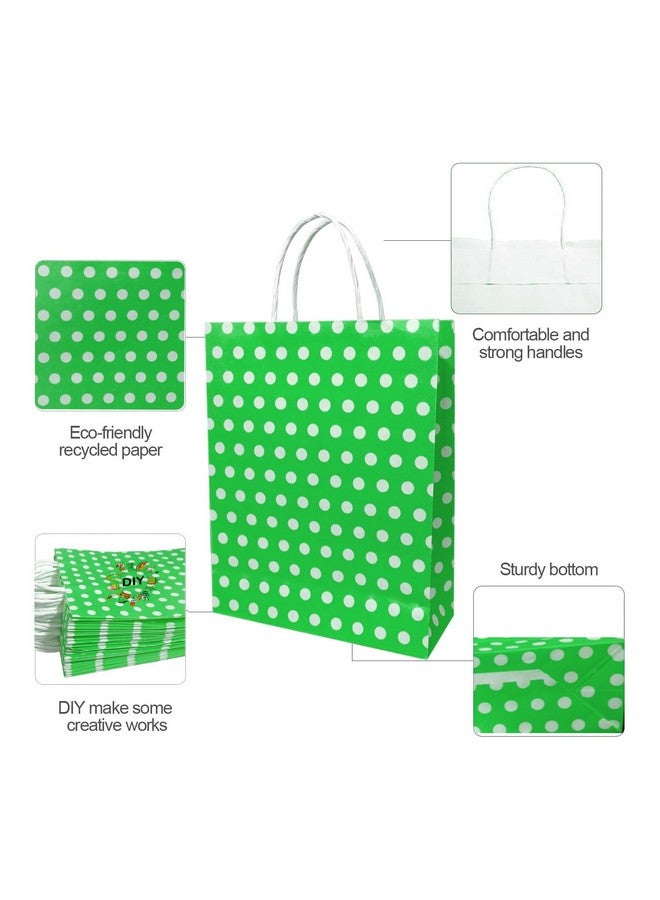 Aakriti Paper Gift Bags with Handles Polka Dot Paper Party Favor Bags for Kid’s Birthday Baby Shower Wedding Festivals Holiday Party (10 x8x3 Inch (Pack of 25), Gift Bags Polka Dot Assorted) - Image 5
