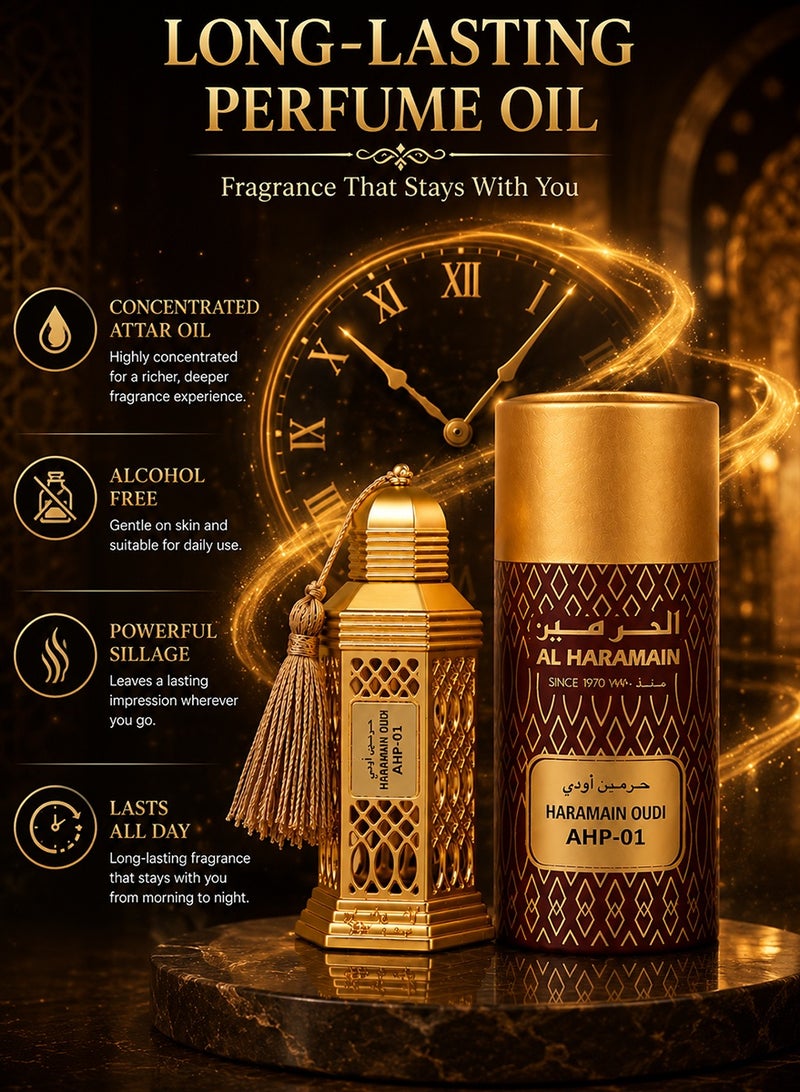 Al Haramain Haramain Oudi 12ml Concentrated Perfume Oil Luxurious Arabian Attar of Timeless Elegance and Lasting Oud Perfection - Image 3