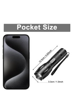 Viedouce Flashlight, Ultra-Bright LED Flashlights Rechargeable 3 Modes Zoomable with 10000 Lumens for Camping Hiking Outdoor Waterproof Handheld Torch LED Tactical Rechargable Type-C Torchlight  - Image 2