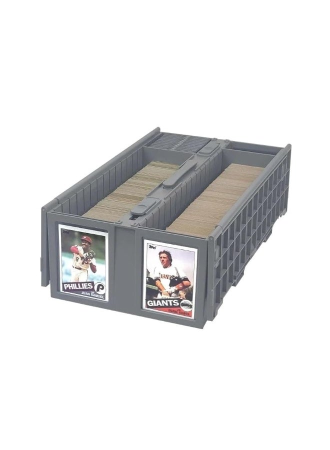BCW Collectible Card Bin - Holds up to 1600 Cards - Single Gray | Large Card Storage Box for Loose Trading Cards | Pokemon, MTG, and Sports Card Storage Boxes | Plastic Sorting Card Box - Image 5