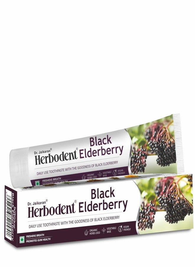 Herbodent® Black Elderberry Toothpaste - 6.53 oz Pack of 1 | Toothpaste with The Goodness of Black Elderberry | SLS Free | 5 Organic Herbs - Image 1