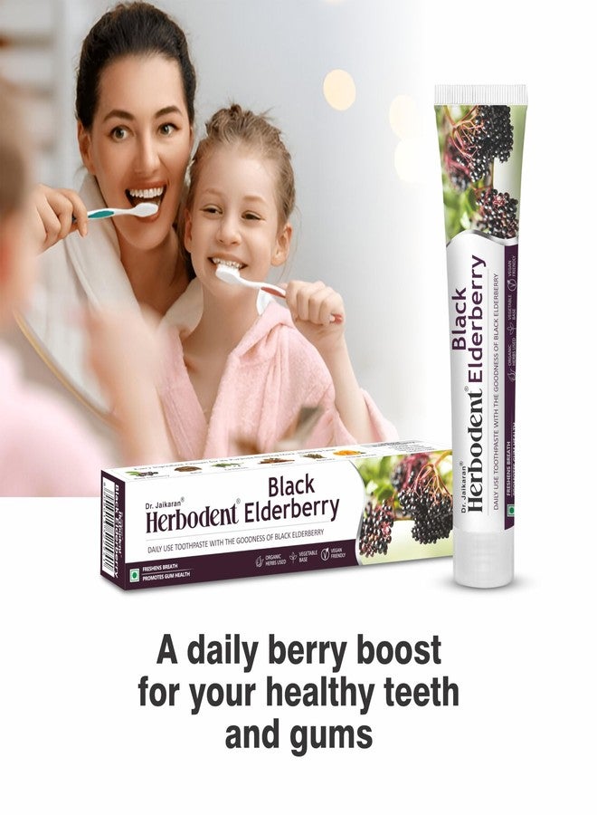 Herbodent® Black Elderberry Toothpaste - 6.53 oz Pack of 1 | Toothpaste with The Goodness of Black Elderberry | SLS Free | 5 Organic Herbs - Image 5