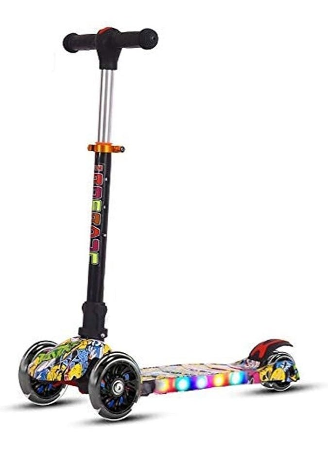 Generic Kids Scooter 3 Wheels Scooter For Kids, Adjustable Handlebars, Light Wheels With Scooters, Girl Gifts 3-8 Years Old Multifunction Foldable Kids Scooter  - Image 1