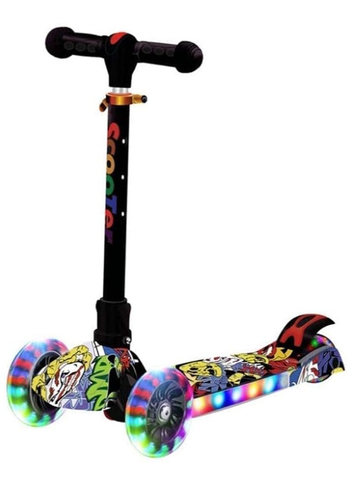 Generic Kids Scooter 3 Wheels Scooter For Kids, Adjustable Handlebars, Light Wheels With Scooters, Girl Gifts 3-8 Years Old Multifunction Foldable Kids Scooter  - Image 2