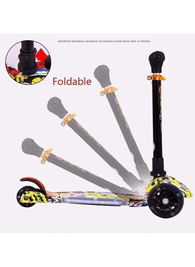 Generic Kids Scooter 3 Wheels Scooter For Kids, Adjustable Handlebars, Light Wheels With Scooters, Girl Gifts 3-8 Years Old Multifunction Foldable Kids Scooter  - Image 3